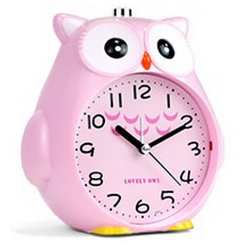 HC 무소음 어린이 탁상시계 부엉이 캐릭터 알람시계 아이방 장식