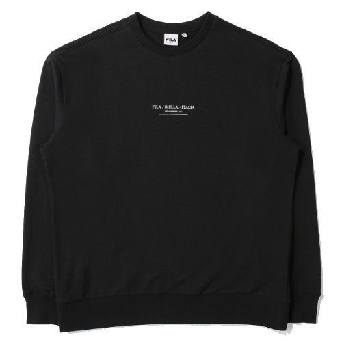 휠라 BIELLA-ITALIA 맨투맨 FS2POE1110X (BLK, 블랙)