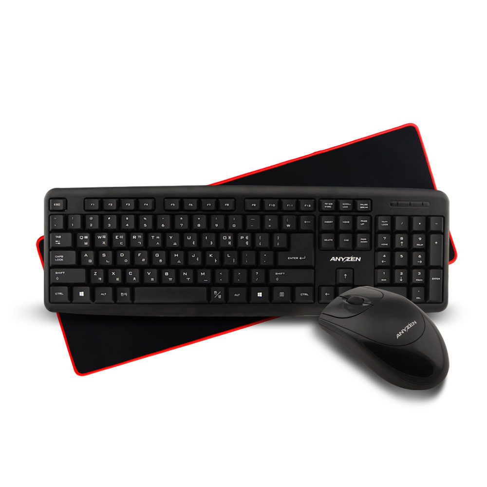 ANYZEN  MK110 유선 키보드 마우스 세트 with Pad