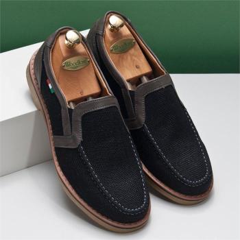 라일리 Rly L632 라푸 블랙 리넨 남성단화 로퍼 S9756860_이미지