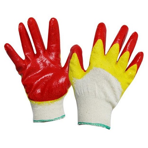 송학장갑 이중 황코팅 장갑 (5켤레)_이미지
