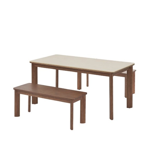 까사미아 포멜로 브라운 세라믹 식탁 1600 (벤치2개)