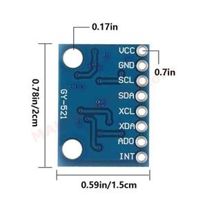 아두이노키트 MPU6050 아두이노용 3축 자이로 센서 모듈 GY-521 1개_이미지