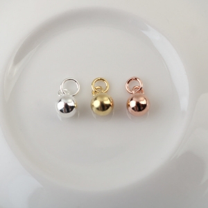 비즈아이 8-507-09 순은펜던트 은방울+O링 5mm 실버925 ,1개_이미지