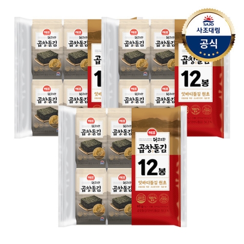 사조대림 해표 더 고소한 곱창돌김 5g (36개)_이미지