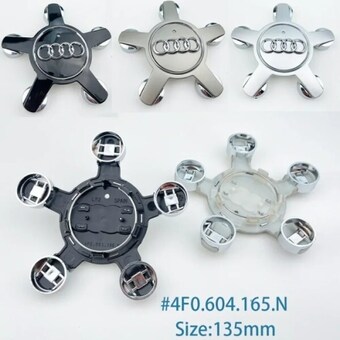 아우디 4개 135MM 자동차 휠캡 4F0601165 호환 A4 A5 A6 A7 Q3 Q5 A3 <b>S5</b> 악세사리 휠 센터 캡 허브캡..