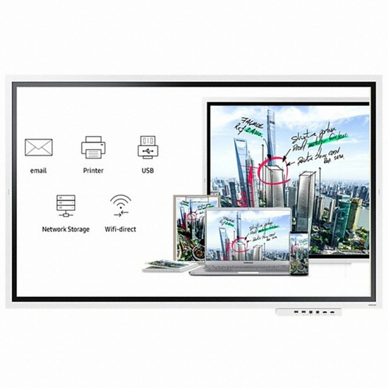 삼성전자 플립2 WM65R UHD 전자칠판 65형 (트레이포함)_이미지