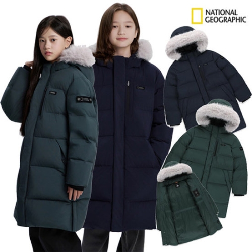  내셔널지오그래픽키즈 롱패딩 K254UDW230 남아 여아 매너티 덕다운 겨울 점퍼 고학년 딜