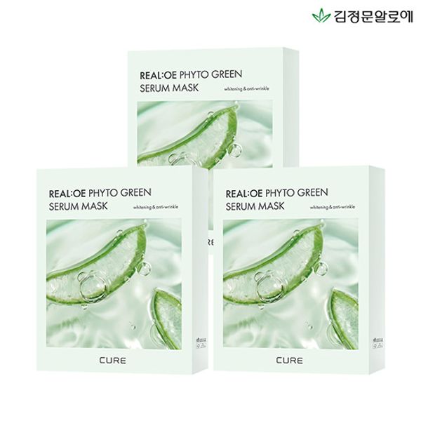김정문알로에 라센스 로에 큐어 피토그린 세럼 마스크 (30매)_이미지