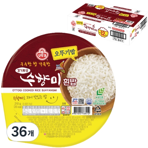 오뚜기 오뚜기밥 수향미밥 210g (36개)_이미지