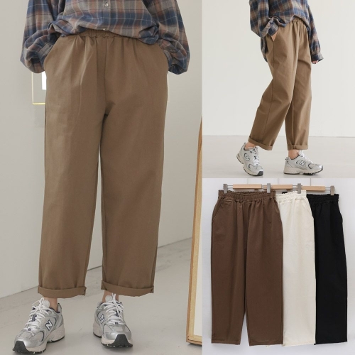 위쉬몰 LY 베이직밴딩일자핏팬츠 V231H509 빅사이즈