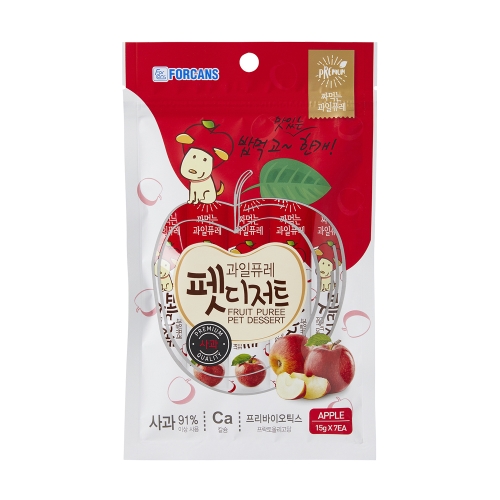 포켄스 과일퓨레 펫디저트 사과 105g (15g x 7p) (1개)