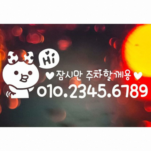 제제데코 하이 삐약이 주차번호 스티커 (외부용)_이미지