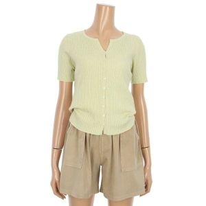 연승어패럴 GGPX 톤온톤 스몰 버튼 꽈배기 가디건 GO4KG002F183266 F 블랙