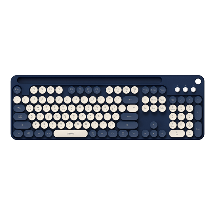 앱코 WKM50 펜홀더형 무선 키보드 마우스 세트 (네이비)_이미지