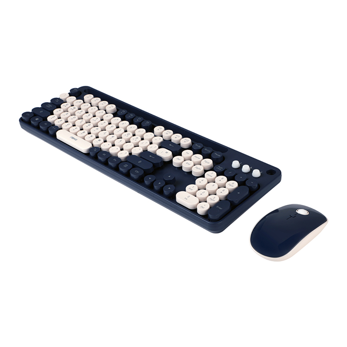 앱코 WKM50 펜홀더형 무선 키보드 마우스 세트 (네이비)_이미지