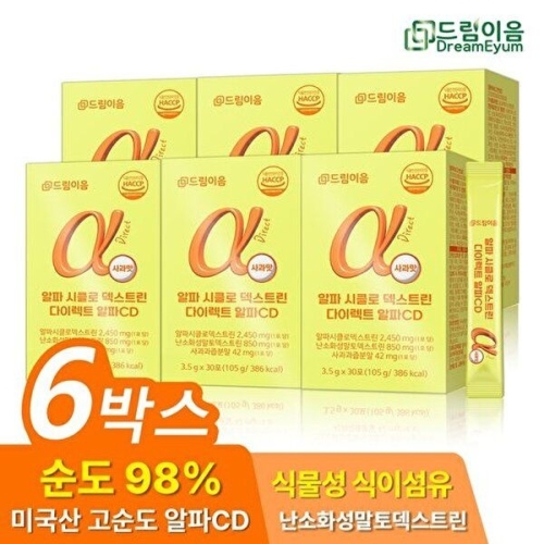 [불명] 드림이음 알파 시클로 덱스트린 다이렉트 알파CD 3.5g 30포 (6개)