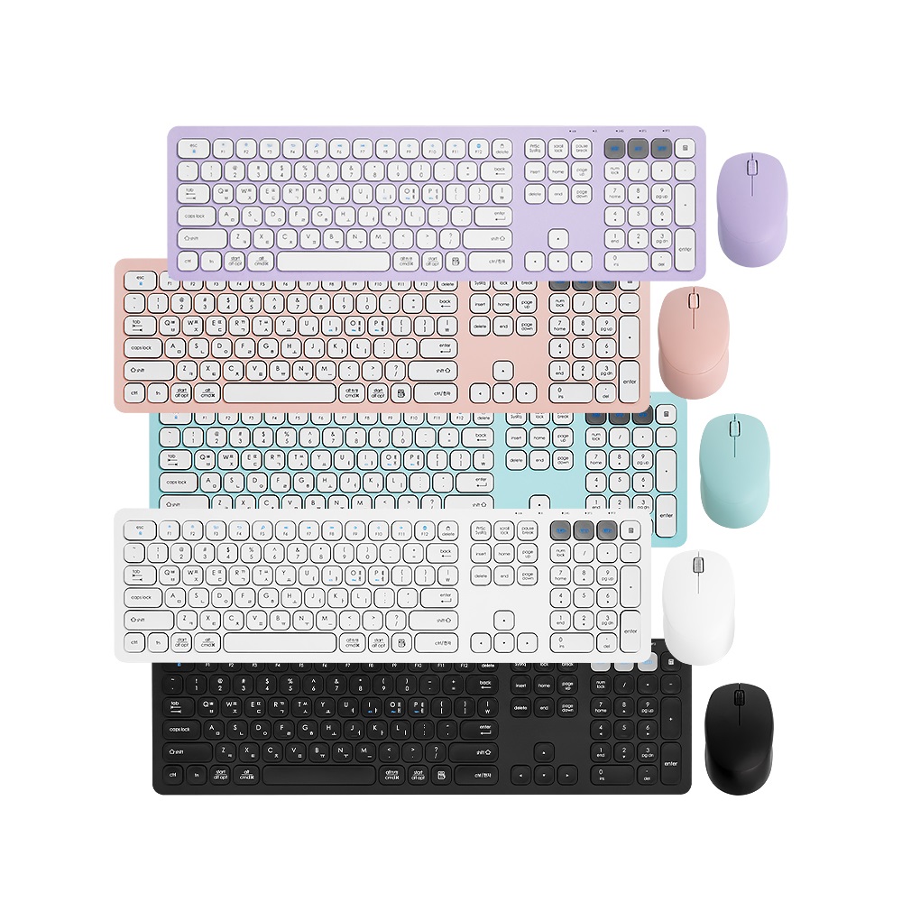 한성컴퓨터 BKM500 듀얼 무선 키보드 마우스 세트