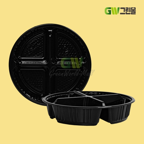 170파이 원형 반찬용기 4칸