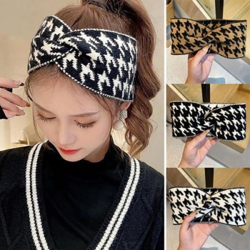 셀러허브 헤어악세서리 여성 체크 하운드 패턴 꼬임 헤어밴드 STY-URK-406 S45929751