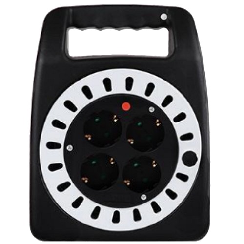 러그박스 4구 캠핑릴선 블랙 (20m)_이미지