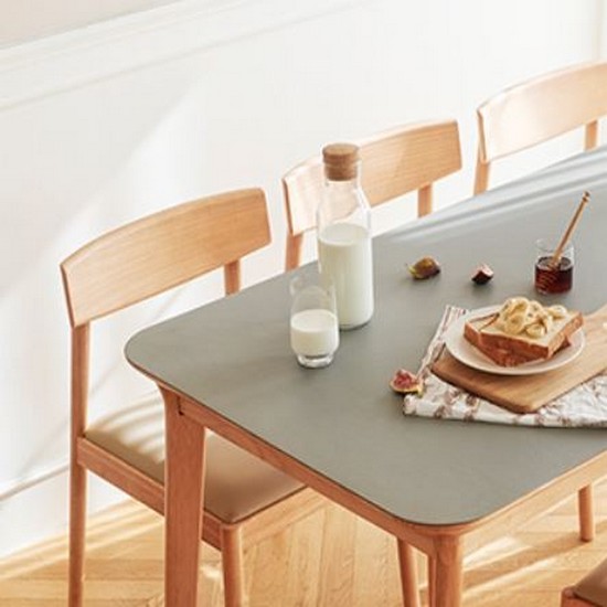 더메이드 한샘몰 리소프 리놀륨 우드 식탁 1800 (의자2개+벤치1개)_이미지