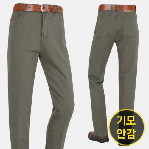 아즈바이 남성 밑위 긴 데님 기모 면바지 BJ801 중년 겨울 국산