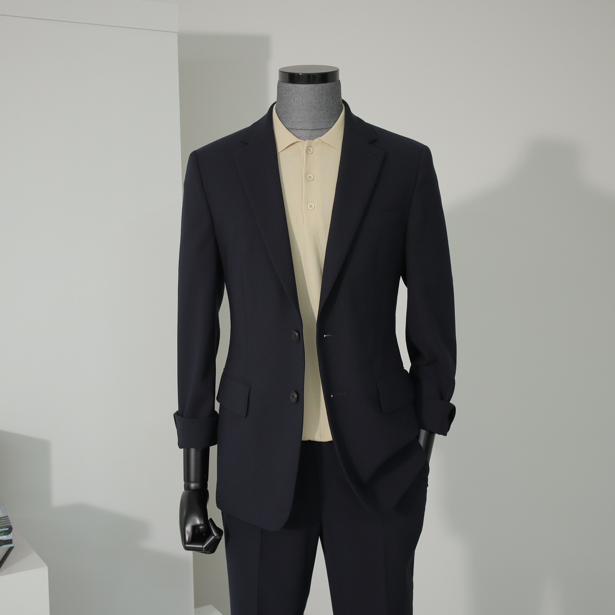 LLS26511DN SLIM-FIT JACKET 스판 노치드 싱글 자켓 다크네이비 103