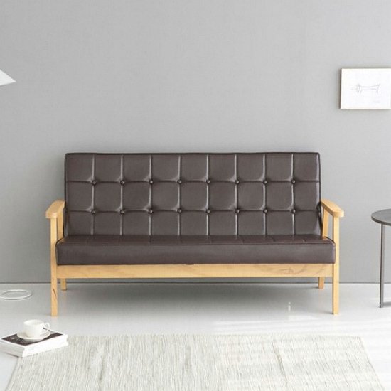 마켓비 BUGOK 가죽소파 3인용_이미지