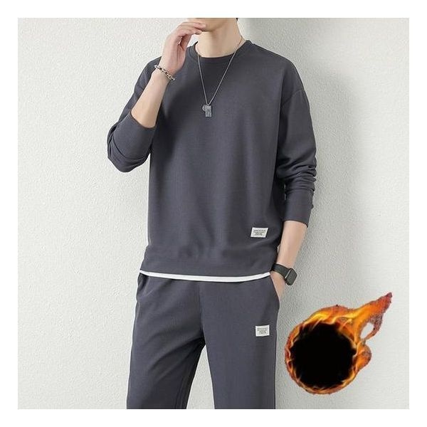 S RHUBSHOP 남자 겨울 기모 트레이닝 세트 맨투맨 조거팬츠 츄리닝 1622835