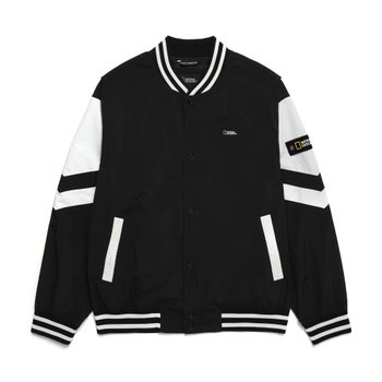 내셔널지오그래픽 컬러 배색 바시티 자켓 OAK N241MJP902