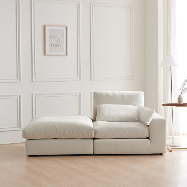 컴피 모듈 카우치 구스 패브릭 소파 1인용