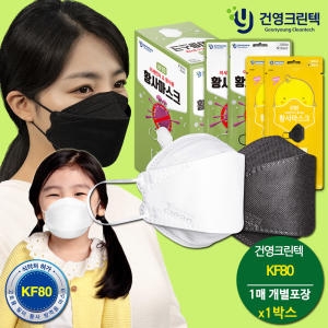 미세먼지&황사용 황사마스크 KF80 대형 화이트
