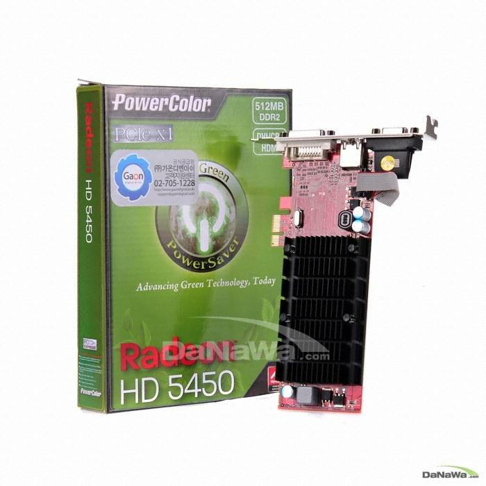PowerColor 라데온 HD 5450 HDMI D2 512MB PCI-E 1X 가온_이미지