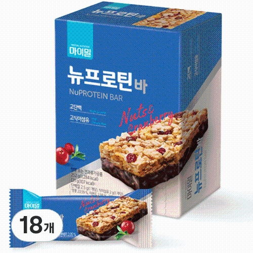 대상웰라이프 마이밀 뉴프로틴 바 252g (21gx12개) (18개)_이미지
