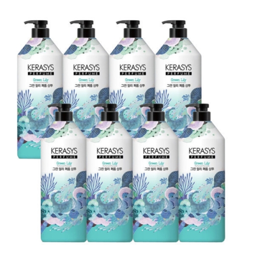 애경 케라시스 그린 릴리 퍼퓸 샴푸 1000ml (8개)