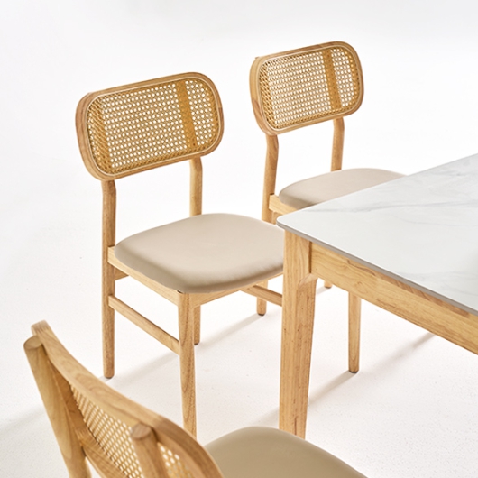 동서가구 조이 모던M 세이프티 세라믹 원목 식탁 1800 (의자별도)_이미지