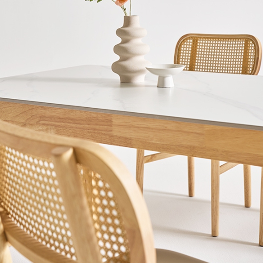 동서가구 조이 모던M 세이프티 세라믹 원목 식탁 1800 (의자별도)_이미지