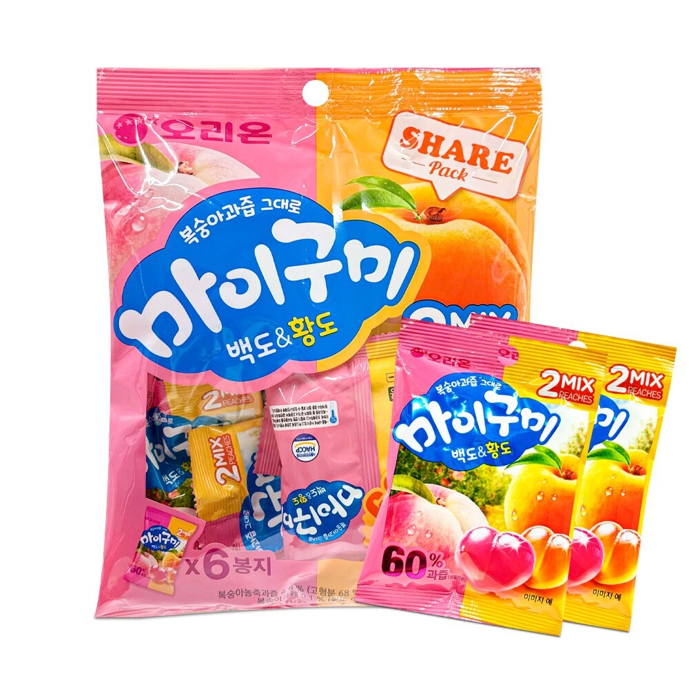 복숭아과즙 그대로 마이구미 백도황도 259.2g