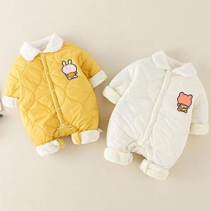 토끼와 곰돌이 유아 누빔패딩 우주복 66-90 204532