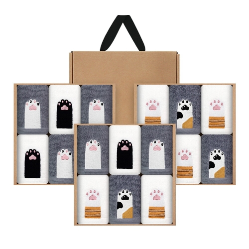 송월타월 냥냥펀치 고리수건 30수 35g 선물세트 (6장)