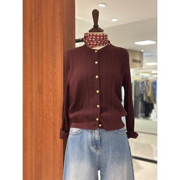  BCBG 피셔 케이블 니트 가디건 B6F7K205