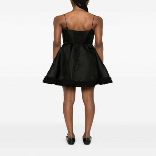 짐머만 LUNA LINEN AND SILK MINI DRESS 7569DS261BLK 16JP3 T_이미지