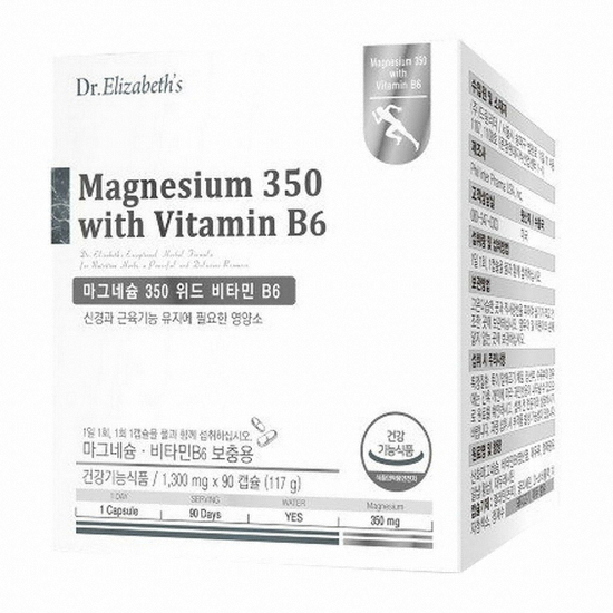 닥터엘리자베스 마그네슘 350 위드 비타민 B6 90캡슐 [1개]