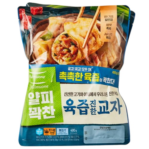 풀무원 얄피꽉찬 육즙 진한 교자 400g (2개)