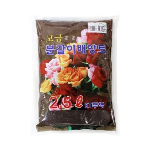 삼원싱싱 배양토 원예 분갈이 비료 화분 난 키우기 흙 2.5L_이미지