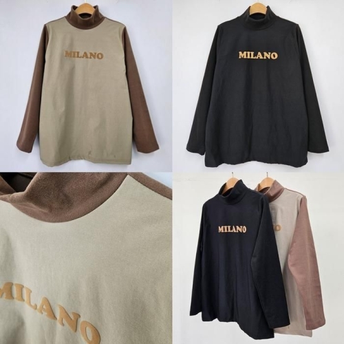 위쉬몰 IR 라노폴라배색스판긴팔티 T551H412 빅사이즈