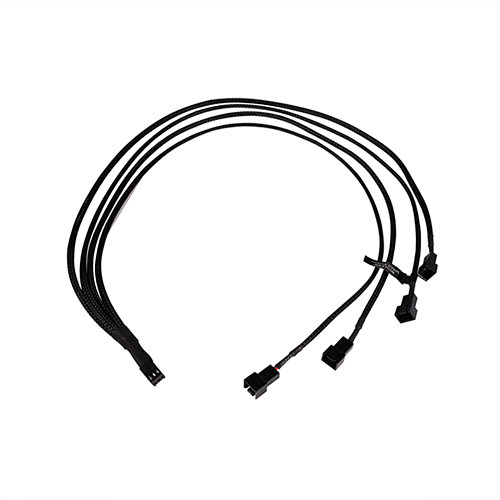ALPHACOOL Y형 스플리터 3pin to 4x3pin 케이블 (0.6m, 블랙)_이미지