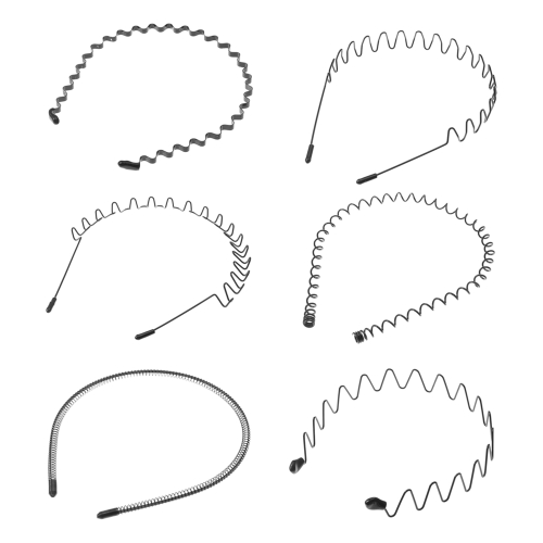 탐사 스프링 헤어밴드 6종 세트 혼합색상