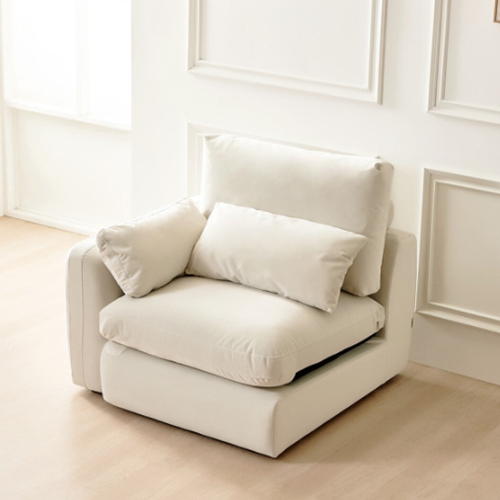 헤이스 모듈 구스 워셔블 풀커버 아쿠아텍스 패브릭 소파 1인용